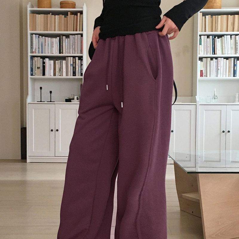 Shugi side cut training two-way banding long wide jogger pants
