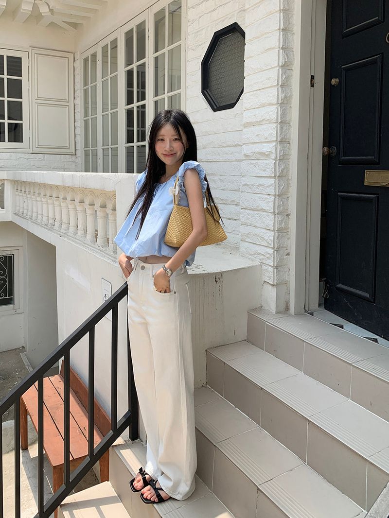 [MADE] Weare Ribbon Puff Blouse