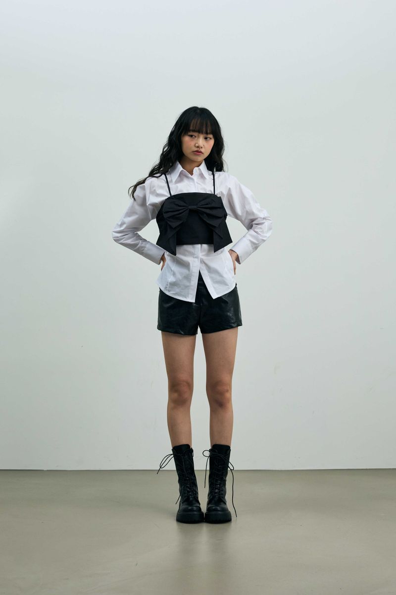 ARI RIBBON BUSTIER / BLACK