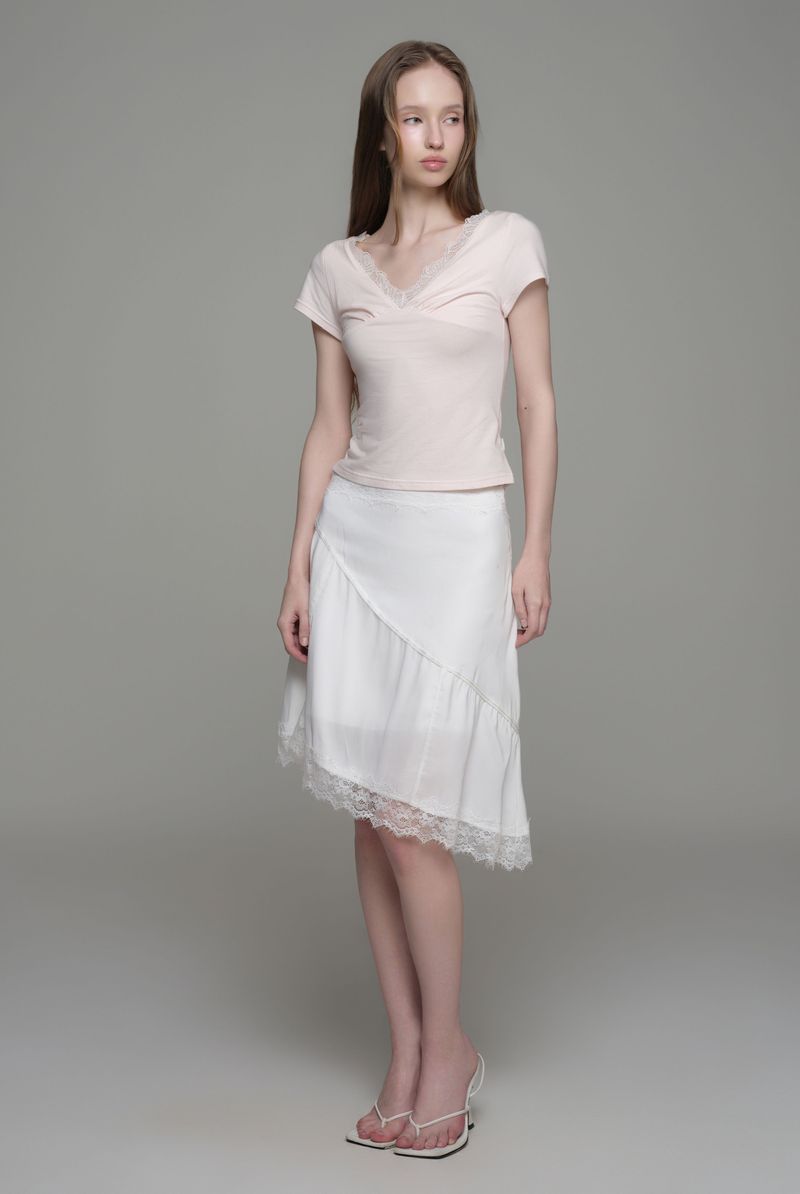 Kleesier（クリーシーア）の「Rose tea lace v top, Pink（Tops）」