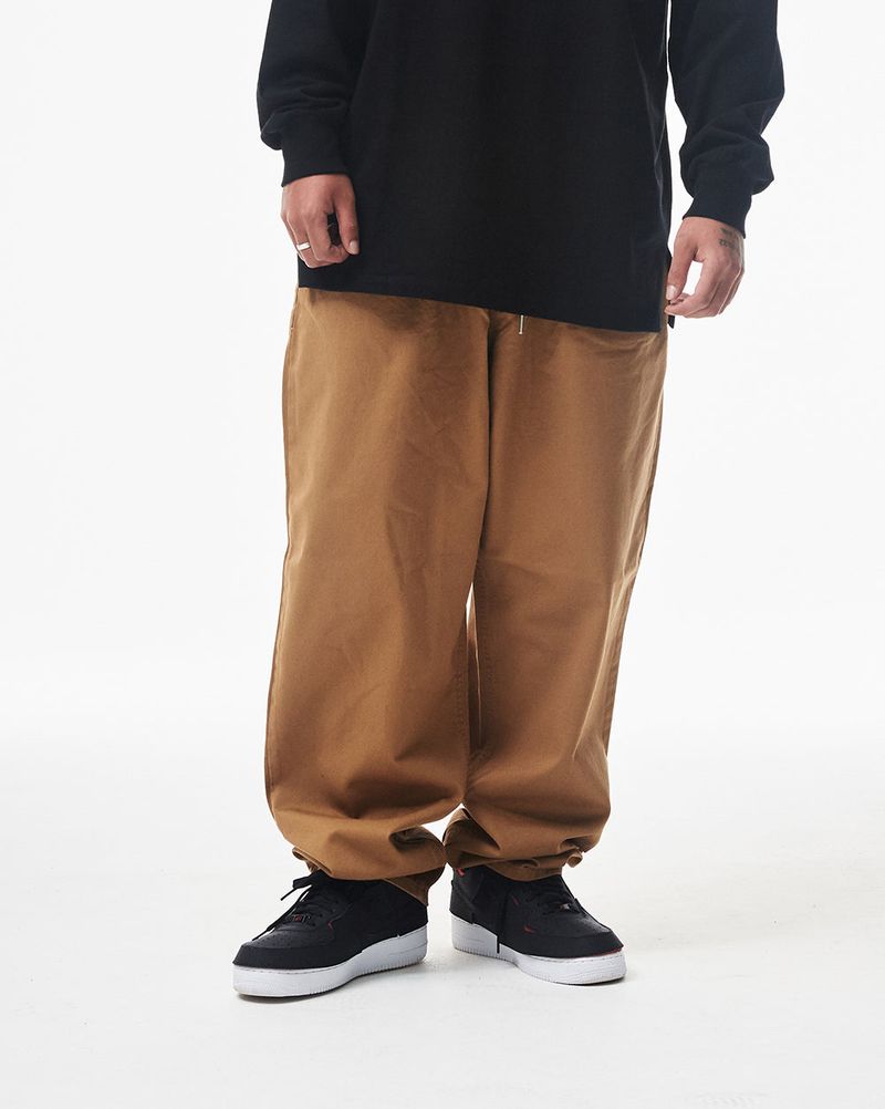 MBSRCOPT134 MID90 BAGGY COTTON PANTS CAMEL