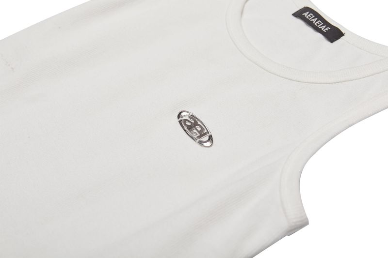 SYMBOL METAL SLEEVELESS [WHITE]
