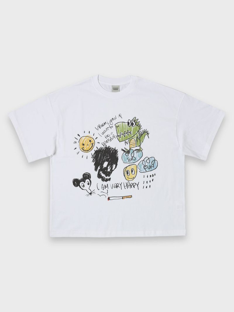 stockholm syndrome（ストックホルムシンドローム）の「ディノTシャツ - ホワイト（トップス）」