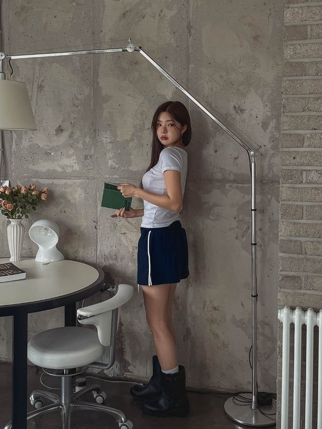 Kaya Slit Color Matching Nylon Shorts