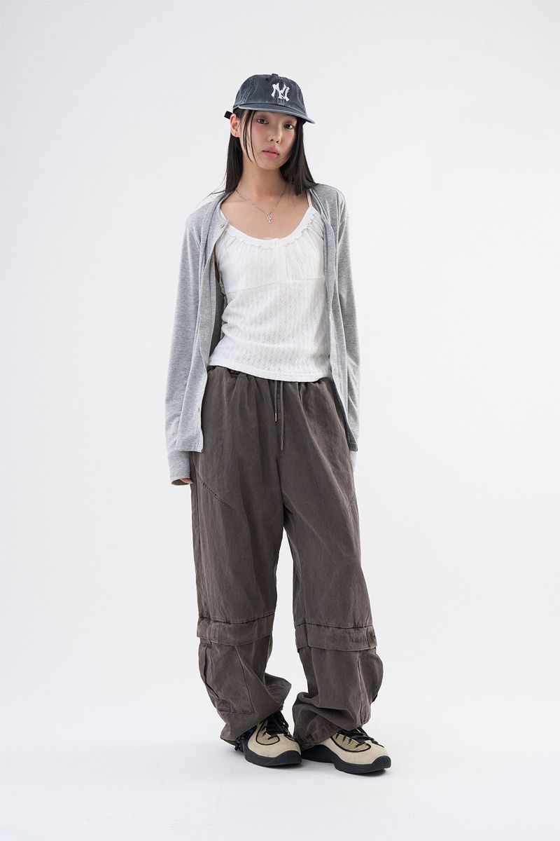 Ash pigment vintage cargo pants