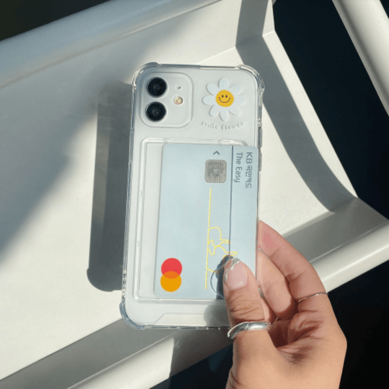 168cm（168センチ）の「Clear Card Holder Bumper Case Smile Flower（Smartphone Accessories）」