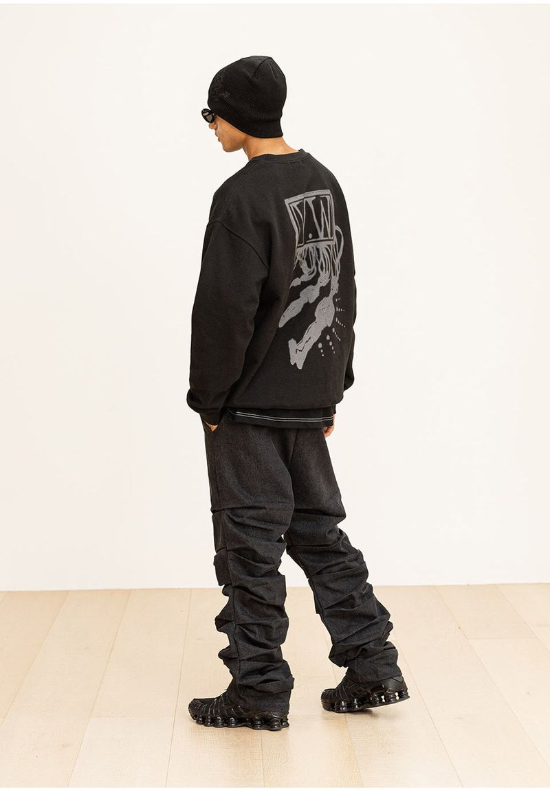 CRUMBLE DENIM PANTS