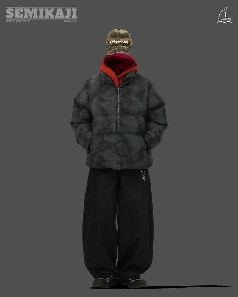 [SEMADE] Soft Wool Banding Balloon Slacks