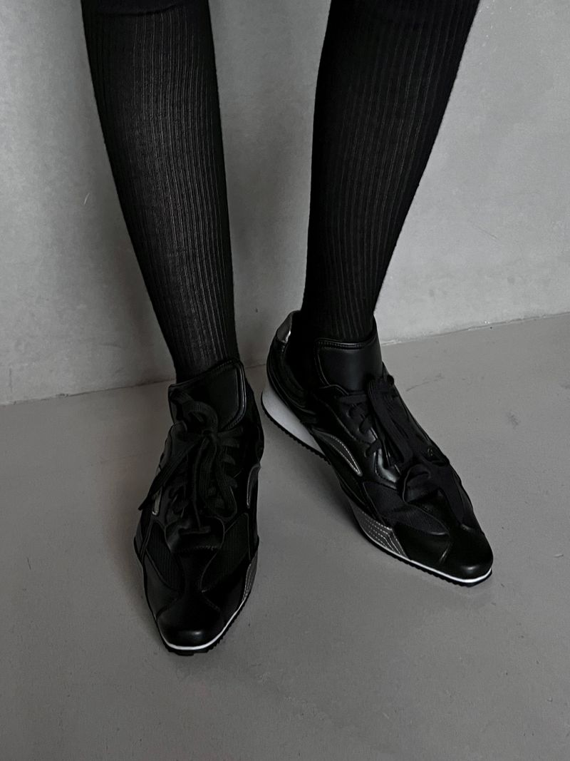 steel-edge stiletto sneaker (2color)