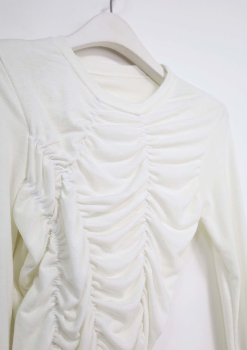 Shirred Asymmetrical T-Shirt