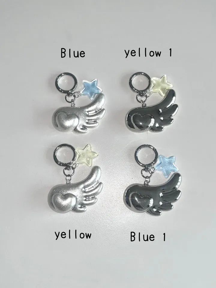 glitter angel keyring (2color)