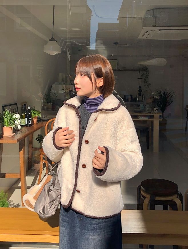 BAON（バオン）の「Bigget Collar Wool Mustang Fur Jacket（Jackets/Outerwear）」