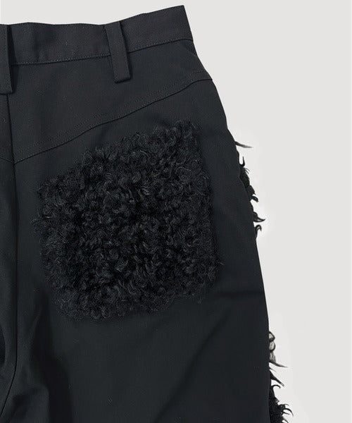 FUR STRAIGHT PANTS