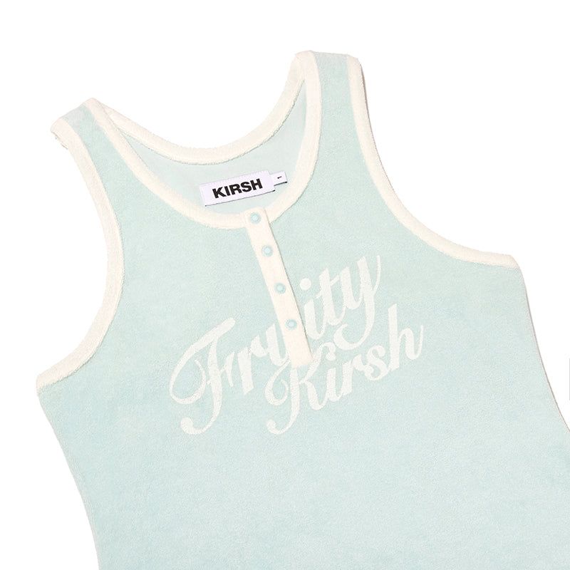 CHERRY SLEEVELESS TERRY DRESS [MINT]