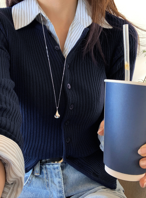 Knits Melting Ribbed Round Cardigan
