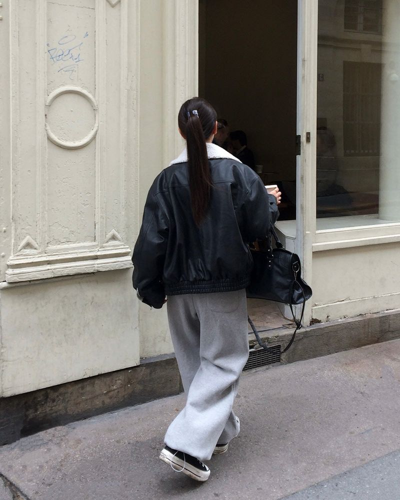 [ORIGINAL] Penta Leather Wool Shearling Jumper
