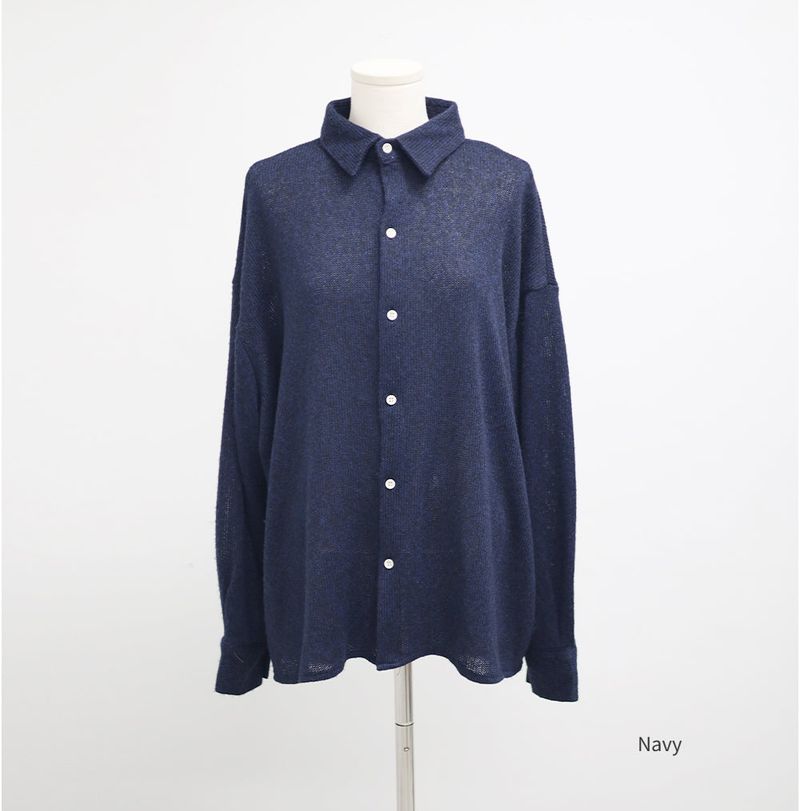 (Unisex) ブレットオーバーサイズニットシャツ