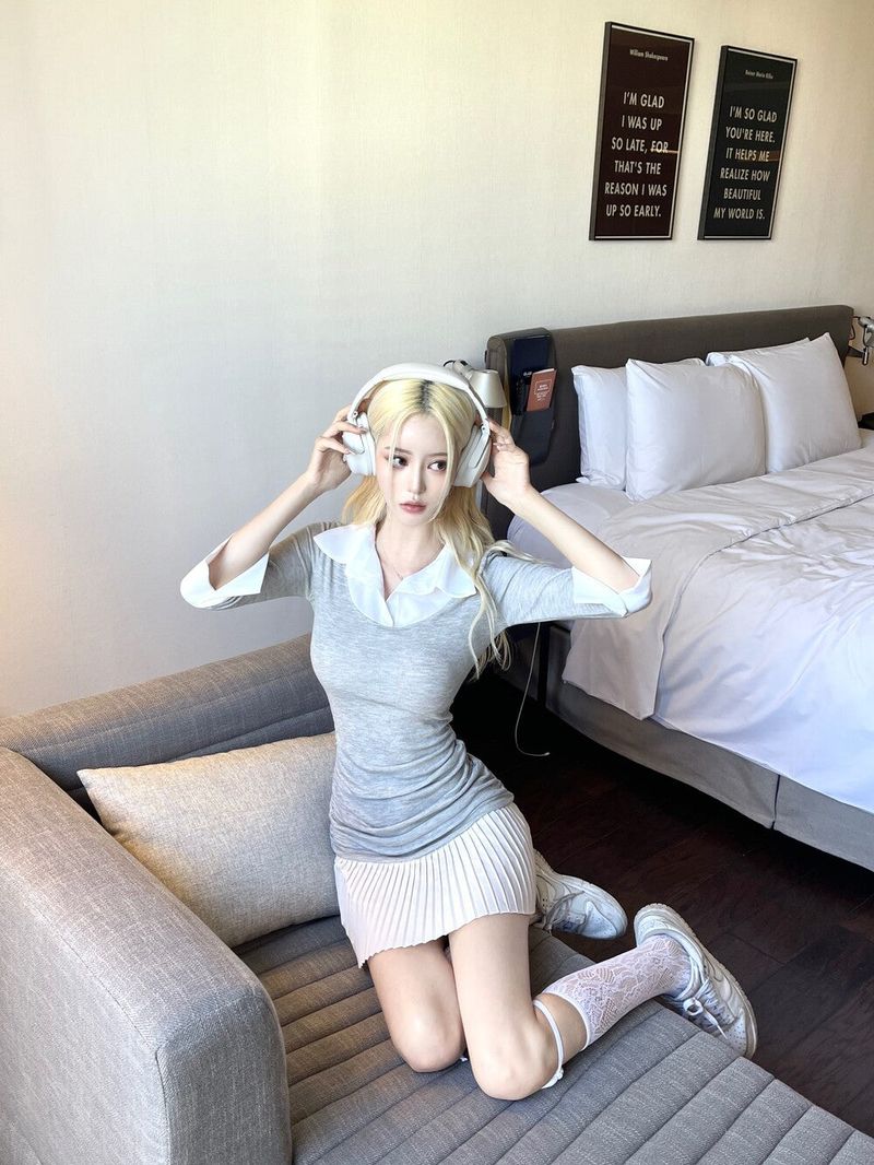 1283. SH layered pleats mini ops (2color)