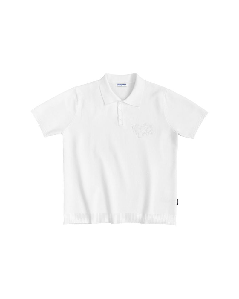 DirtyCoins（ダーティーコインズ）の「DirtyCoins Rope Embroidery Knit Polo Off White（Tops）」