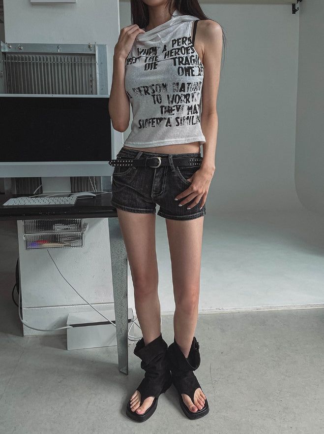 Vintage Low Back Pocket Short Pants