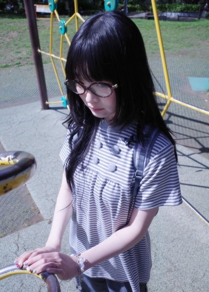 myorang（ミョラン）の「[MD PICK] グリニー ダンガラスナップ tee (2color)（Tops）」