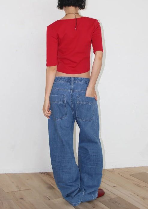 DEEP V HALF TEE
