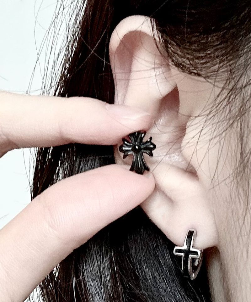 Black Cross Piercing 2PCS