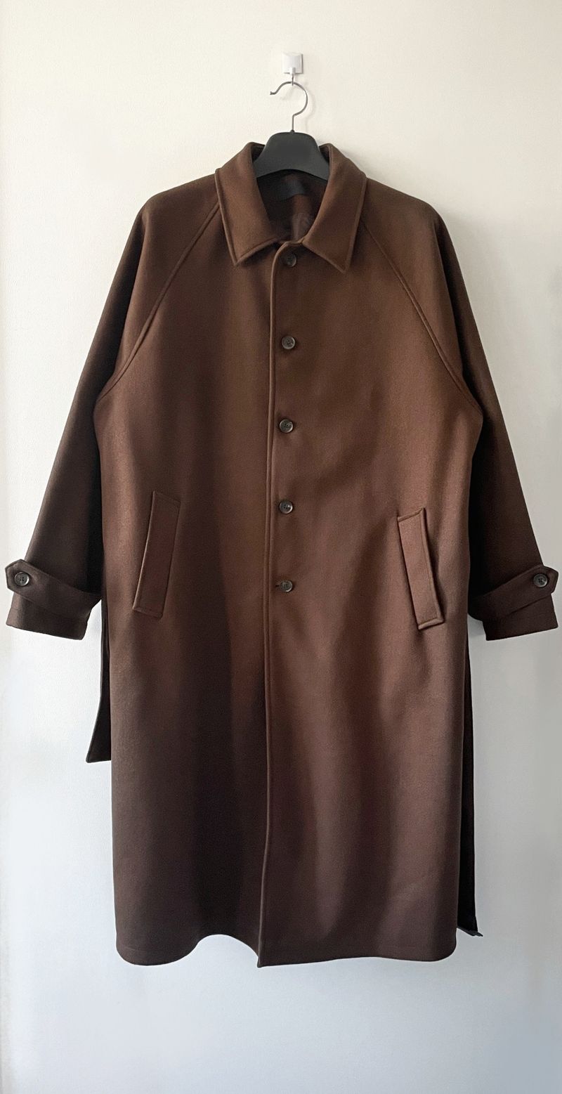 Neroli wool belted long coat