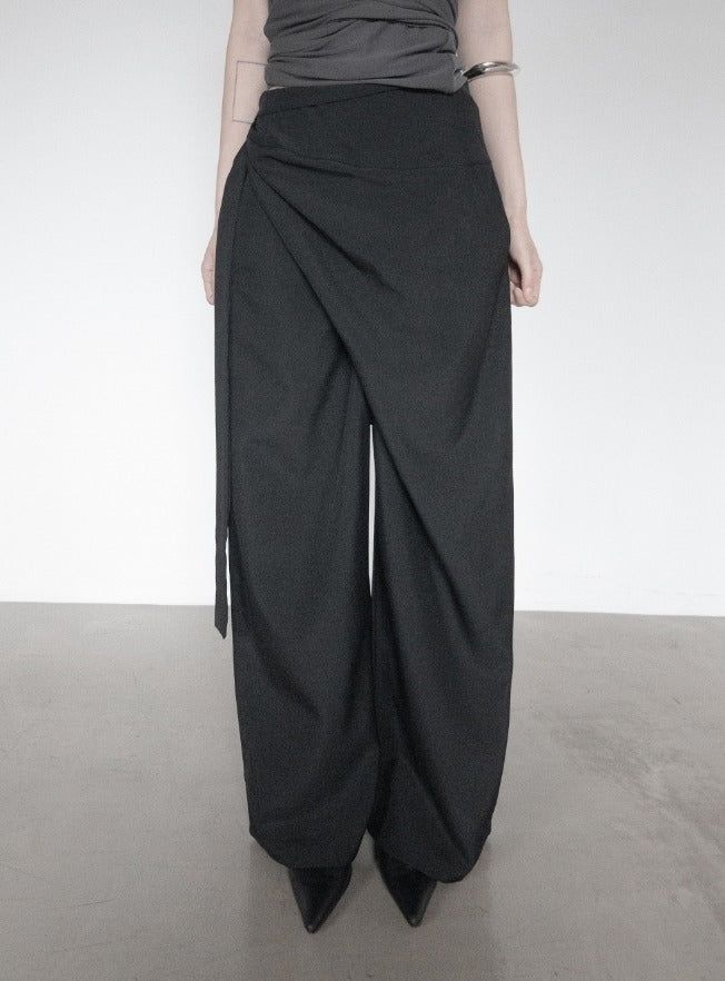 mnem（ムネム）の「Blend Wrap Skirt Pants（Pants）」