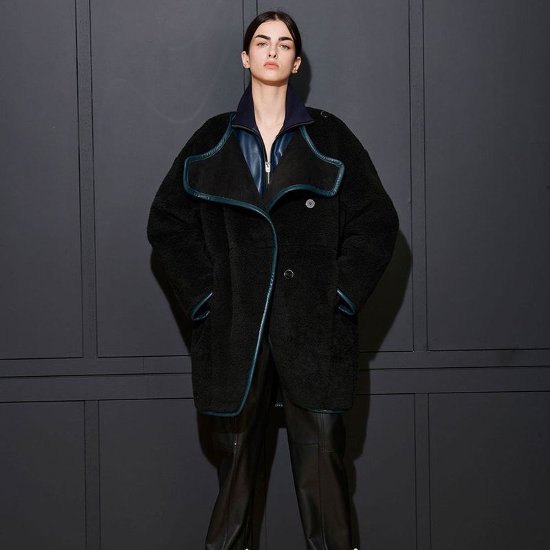  JOSHUA SHERPA COAT, BLACK