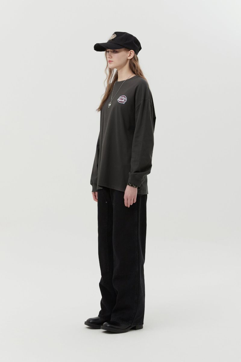 ROCK N ROLL LONG SLEEVE [CHARCOAL]
