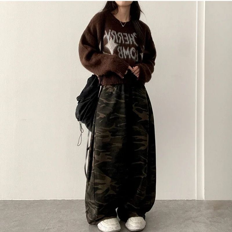Culler Camo Side Pin Tuck Wide Pants