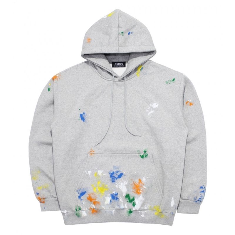 RUNDS(ランド)の「painting hoodie (gray)(Tops)」