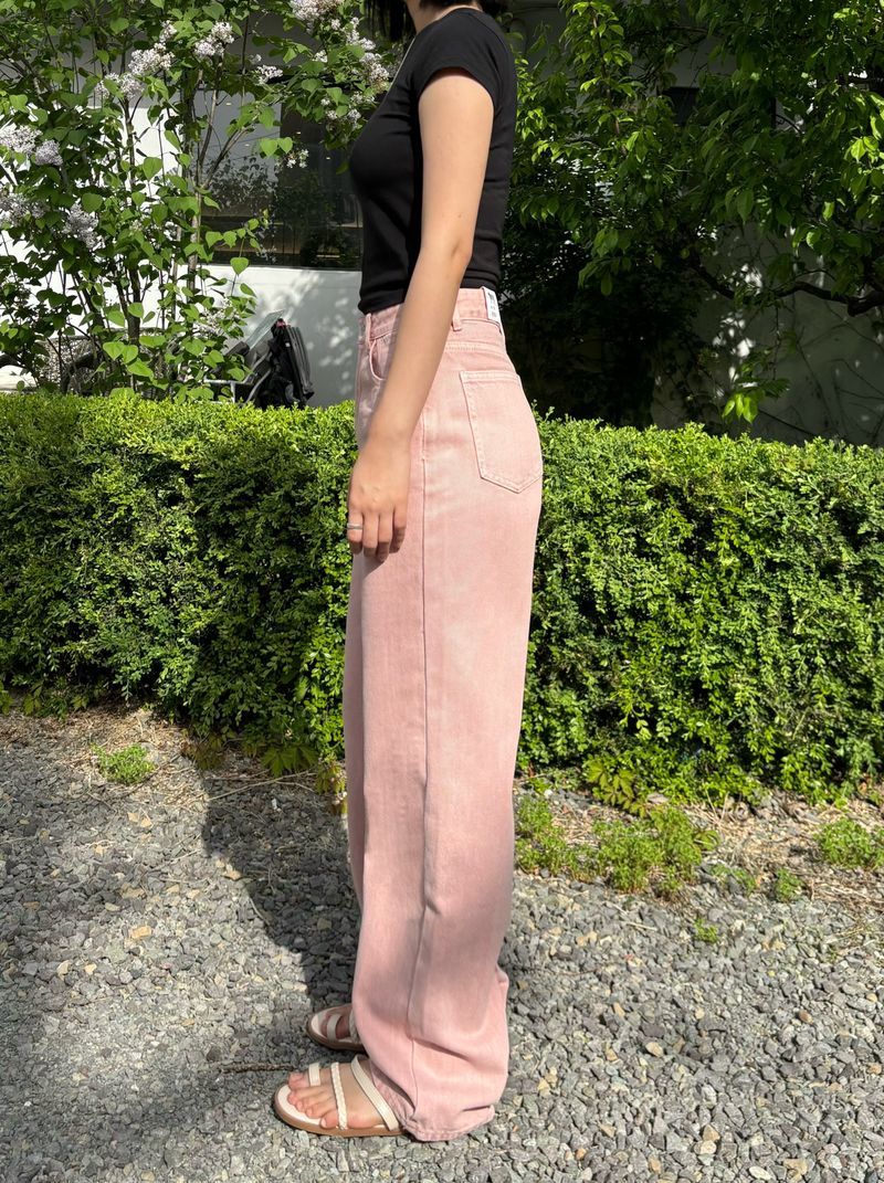 COTTON CANDY DYING SEMI WIDE FIT DENIM PANTS code 21002