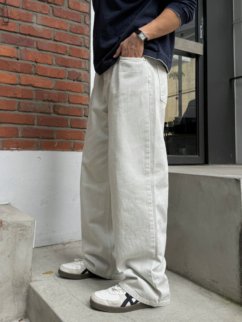 Ray washed cotton pants