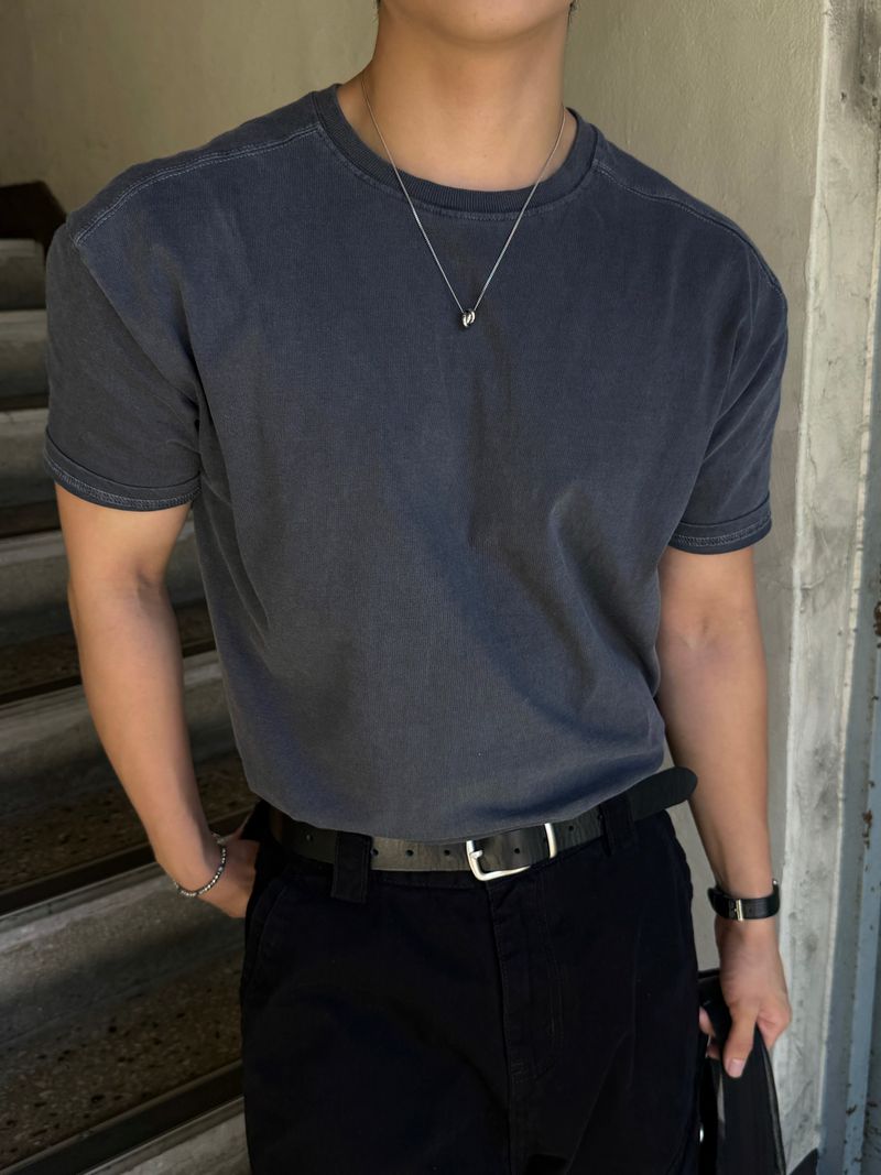 AVAND（アバンド）の「Vintage pigment shoulder cropped short-sleeved（Tops）」