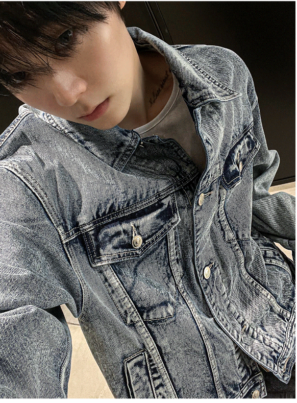 contemble snow denim jacket