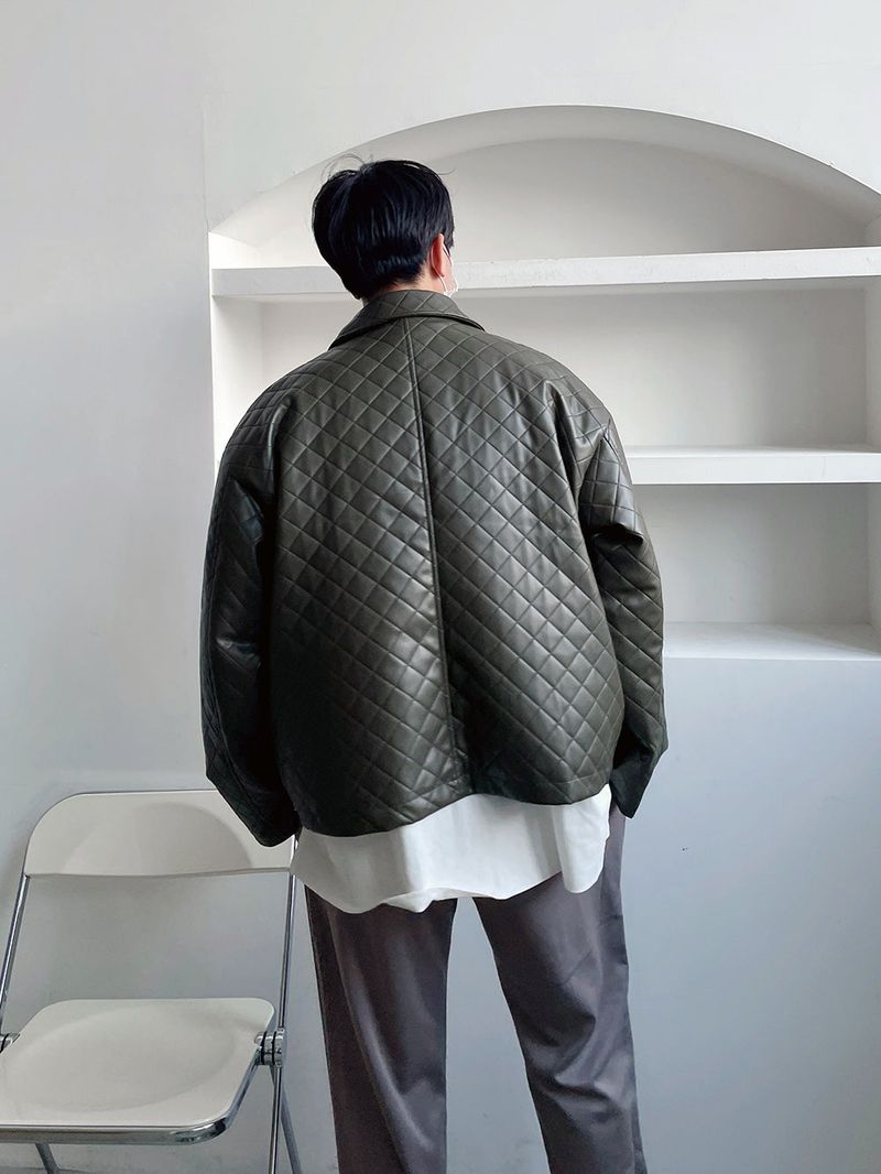 ASCLO Quilting Leather Jacket (2color)