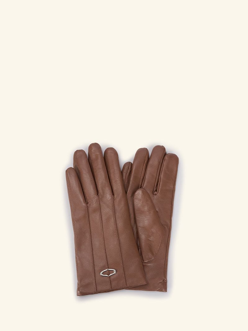 Metal Decorated Leather Gloves