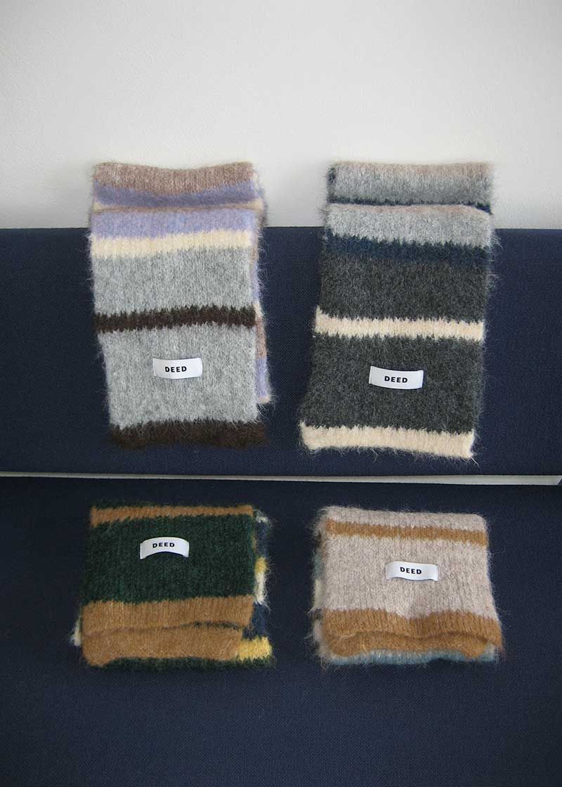 WOOL BLEND COLOR MUFFLER