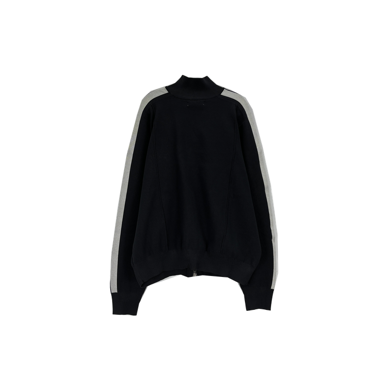 sand track knit zip-up