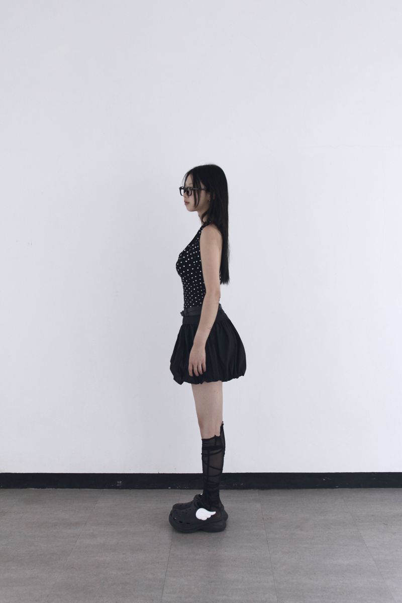 Dot halterneck sleeveless