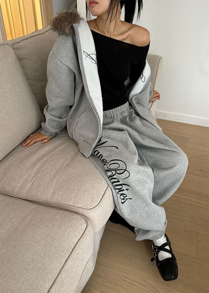 ANGEL FUR HOOD ZIP-UP