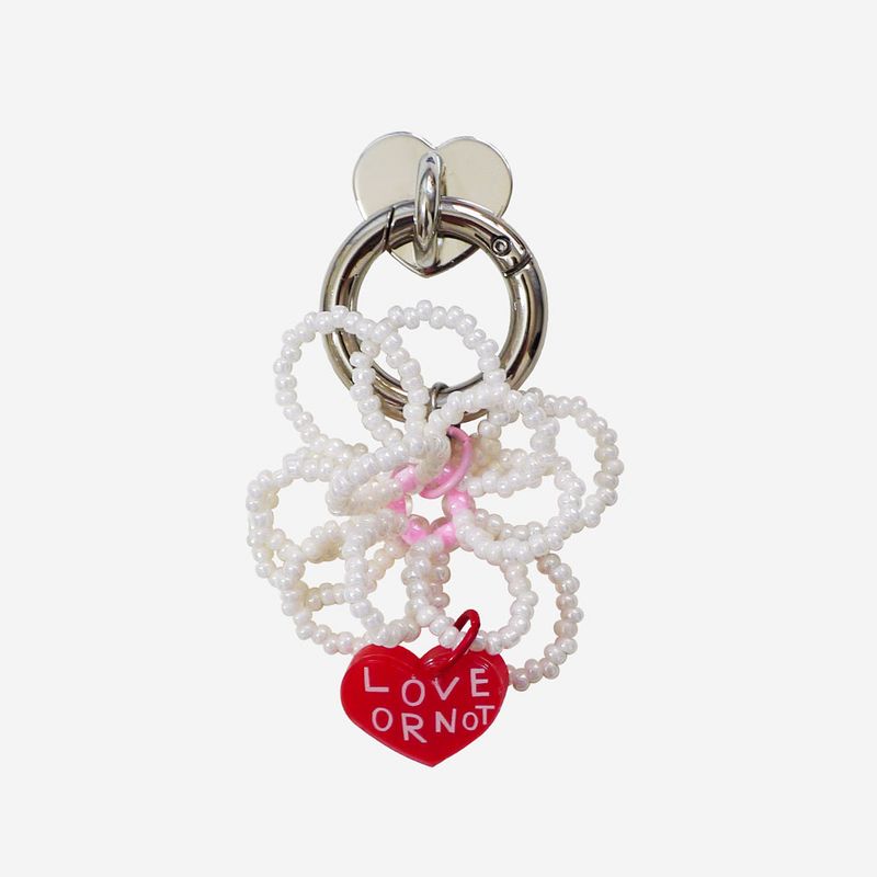 Love or not（ラブオアノット）の「[MADE]Pearl Flower Bead Keyring&Tok（Smartphone Accessories）」