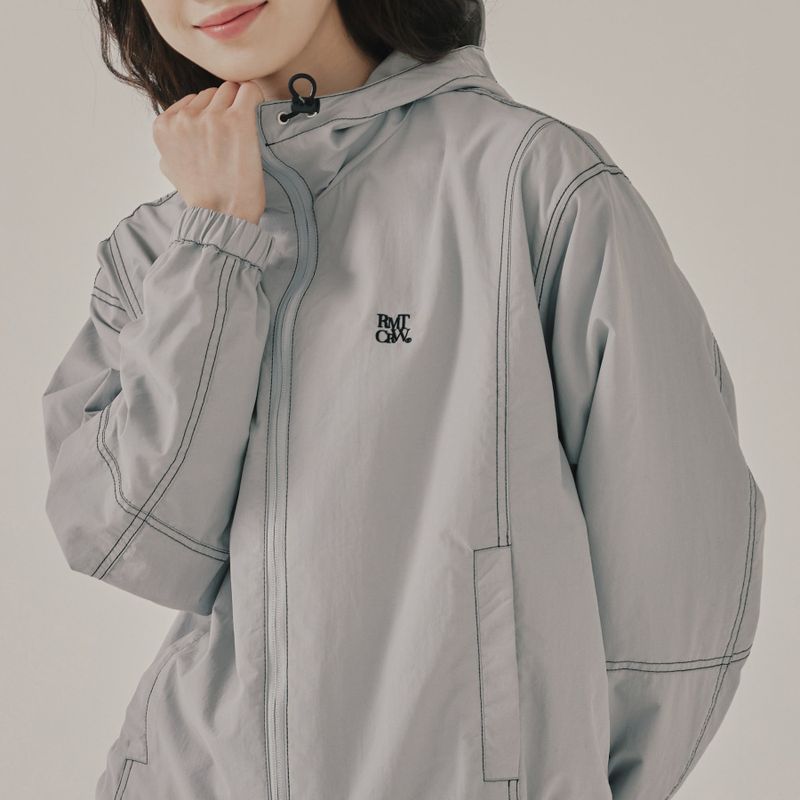 ROMANTIC CROWN（ロマンティッククラウン）の「OUT STITCH WIND JACKET_GRAY（Jackets/Outerwear）」