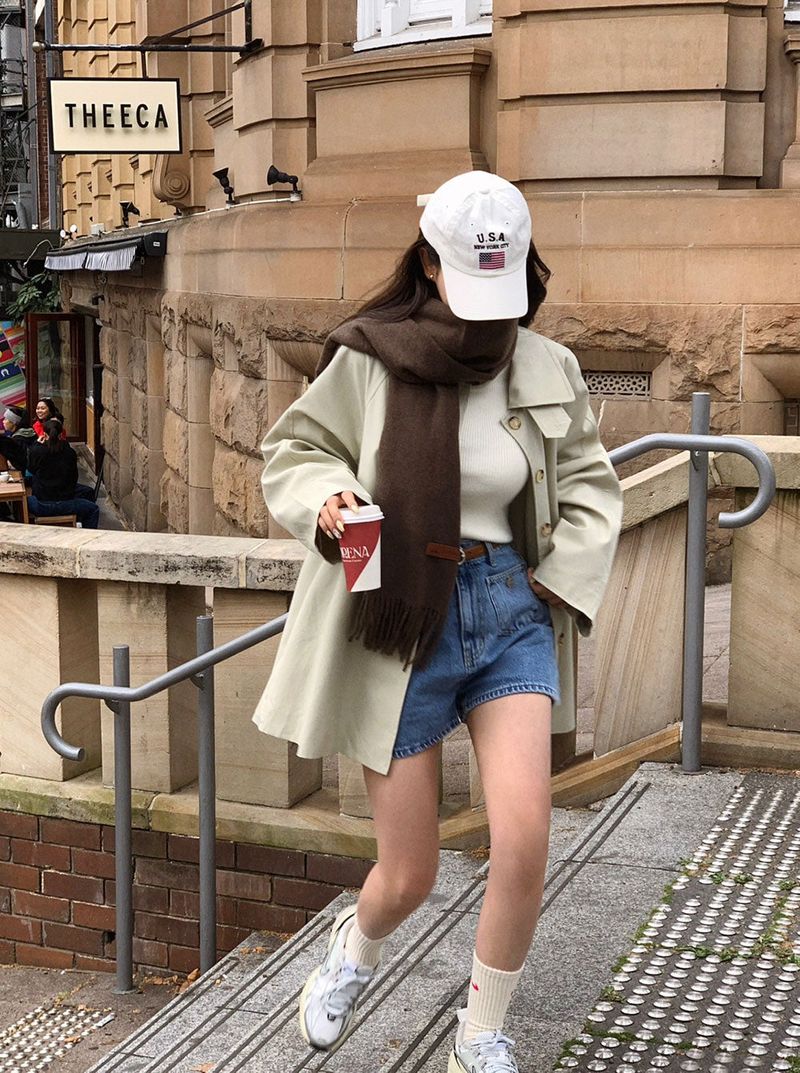 [BELLIDE MADE] single half trench coat