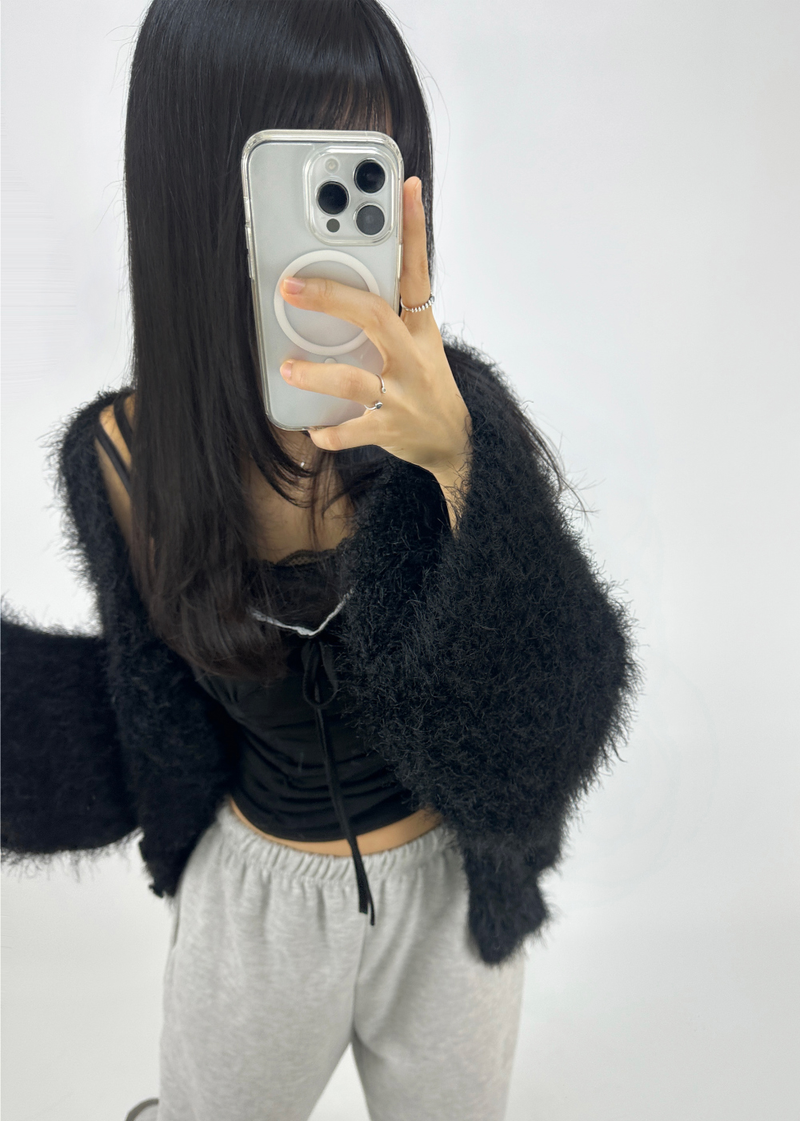 (INNER POINT ITEM♥/LOVELY) 2 COLORS ストリングボウプリーツレースディテールノースリーブタンク