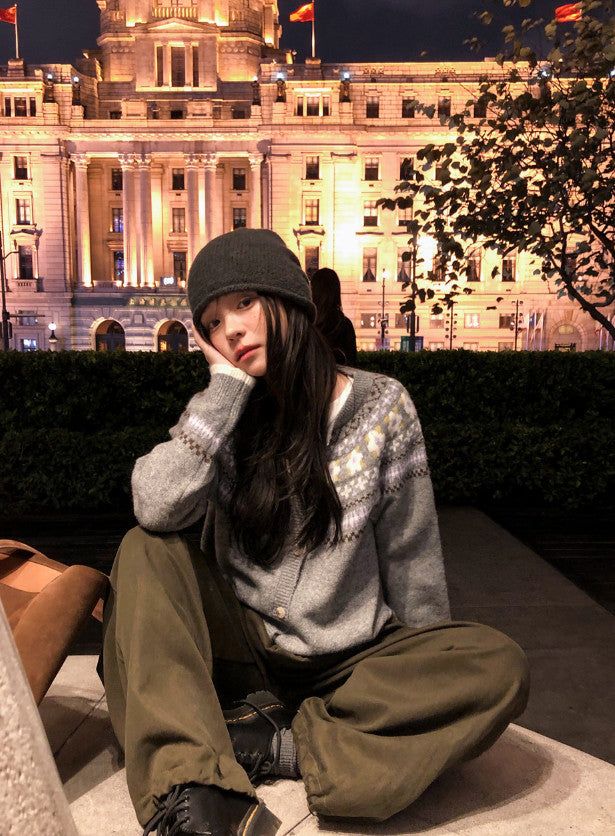 Shirring Ribbon String Knit Beanie (2color)