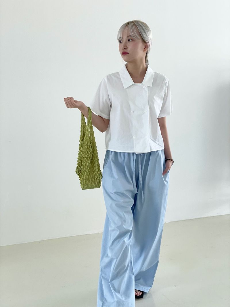 Natural Sleeky string pants