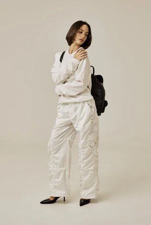 Satin cargo pants